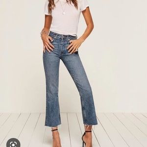Reformation mid crop flare jeans 24